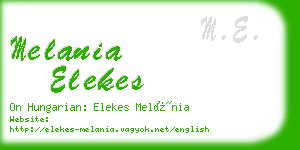 melania elekes business card